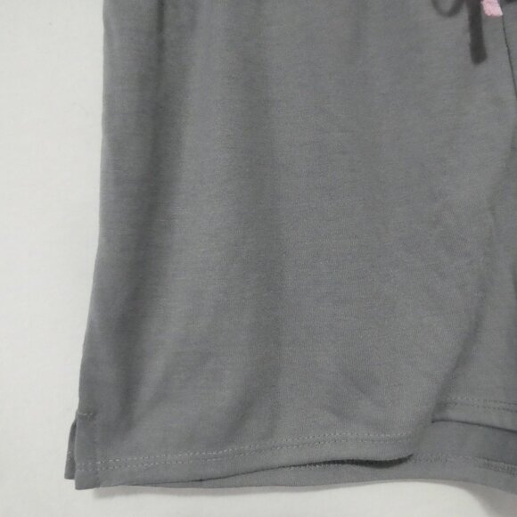 JUSTICE | size 16/18 | "Just Hangin' Out" Grey Lounge Shorts | Pink Drawstring - Picture 6 of 14